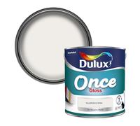 Dulux Once Gloss Paint For Wood And Metal - Pure Brilliant White 2. 5 Litres
