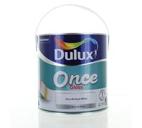 Dulux Once Gloss Pure Brilliant White Paint 2.5L Wood & Metal Interior Exterior