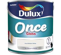 Dulux Once Pure Brilliant White Gloss Paint 2.5L