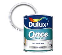 Dulux Once Eggshell 750ml PBW - One-Coat, Low-Sheen Finish for Wood & Metal (Interior/Exterior, No Undercoat)