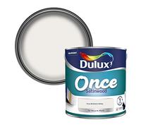 Dulux Once Satinwood Paint For Wood And Metal - Pure Brilliant White 2.5L