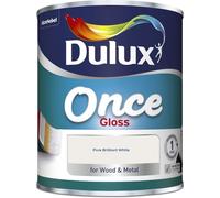 Dulux One Coat Gloss 750ml Pure Brilliant White for Doors Skirting Boards