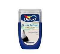 Dulux One Coat Nutmeg White Matt Emulsion Paint, 30Ml