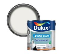Dulux One Coat Pure Brilliant White Satinwood Interior Metal & Wood Paint, 2.5L