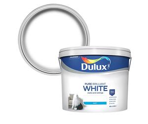 Dulux Pure Brilliant White Matt Emulsion 10L Walls Ceilings Interior Paint Trade