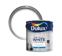 Dulux Matt Emulsion Paint For Walls And Ceilings - Pure Brilliant White 2. 5 Litres