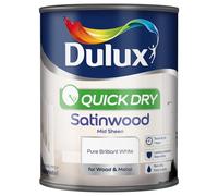 DULUX QD SATINWOOD B WHITE 750ML