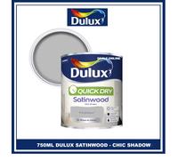 Dulux Quick Dry Satinwood Paint - Chic Shadow - 750ML, 5358150