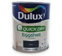 dulux quick dry eggshell black 750ml