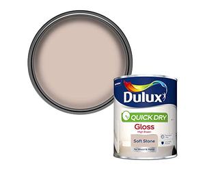 Dulux Quick Dry Gloss Paint For Wood And Metal - Soft Stone 750Ml