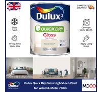 Dulux 750ml Quick Dry Gloss Paint, Natural Calico