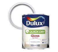 Dulux Quick Dry Gloss Paint - Pure Brilliant White - 750ml