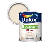 Dulux Natural Calico Quick Dry Gloss Wood Metal Cream Water Based Paint 750ml