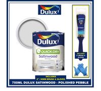 Dulux Quick Dry Satinwood, Polished Pebble 750ml