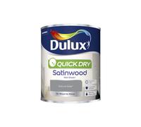 Dulux Quick Dry Satinwood 750ml Natural Slate - Mid-Sheen, Water-Borne Wood & Metal Paint, Self-Undercoating & Wipeable (Interior)