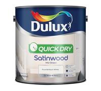Dulux Quick Dry Satinwood Natural Calico, Fast-Drying, Long-Lasting Protection, Interior and Exterior Use, Perfect for Doors, Windows, Furniture, Cabinets, Smooth Satin Finish, 750ml
