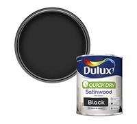 Dulux Quick Dry Satinwood Paint - Black 750ml