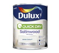 Dulux Quick Dry Satinwood Paint White Cotton - 750ml