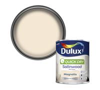 Dulux Quick Dry Satinwood Paint For Wood And Metal - Magnolia 750 ml