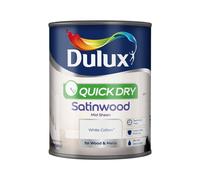 Dulux Quick Dry Satinwood Paint - White Cotton 750ml