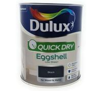 dulux quick dry eggshell black 750ml