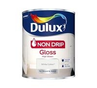 Dulux Retail Non Drip Gloss Paint - White Cotton - 750ml