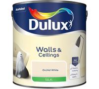 Dulux Silk Emulsion Paint For Walls And Ceilings - Orchid White 2.5 Litres
