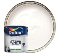 Dulux Silk Emulsion Paint For Walls And Ceilings - Pure Brilliant White 2.5 Litres