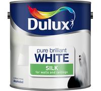 Dulux Silk Emulsion Paint For Walls And Ceilings - Pure Brilliant White 2.5 Litres