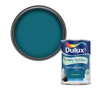 Dulux Simply Refresh Feature Wall Matt Emulsion Paint - Teal Tension - 1.25L, 5569246