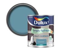 Dulux Simply Refresh Multi Surface Eggsgell Paint - Stonewashed Blue - 750ML