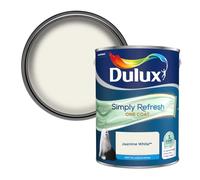 Dulux Simply Refresh One Coat Matt Emulsion Paint Jasmine White - 5L
