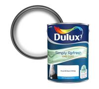 Dulux Simply Refresh One Coat Matt Emulsion Paint - Pure Brilliant White - 5L