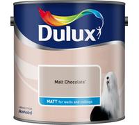 Dulux Smooth Creamy Matt Emulsion Paint Malt Chocolate 2.5L Walls and Ceiling