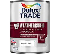 Dulux Trade 1L Weathershield Exterior Flexible Undercoat - Brilliant White - 1L