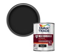 Dulux Trade Weathershield Exterior Gloss Paint - Black 1L