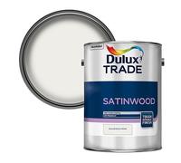 Dulux Trade Brilliant White Satinwood Paint 5L Multi Surface Interior Wood Metal