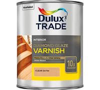 Dulux Trade Diamond Glaze Clear Satin Floor Wood Varnish, 1L