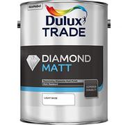 Dulux Trade Diamond Matt 5L - Feather Flock - Interior Walls - Odor Blocking - 65-80 sq.m. - Matte - Acrylic - Indoor & Outdoor - White - Wood Paint