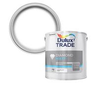 Dulux Trade Diamond Pure Brilliant White Matt Wall & Ceiling Emulsion Paint, 2.5L