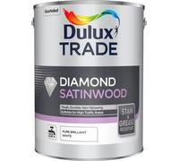 Dulux Trade Diamond Satinwood Paint 5ltr Pure Brilliant White
