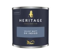 Dulux Heritage Velvet Matt Paint 125ml, DH Indigo, High Quality Matt Emulsion Paint