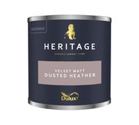 Dulux Heritage Velvet Matt Paint 125ml, Dusted Heather, High Quality Matt Emulsion Paint