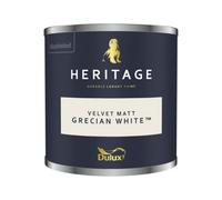 Dulux Heritage Velvet Matt Paint 125ml, Grecian White, High Quality Matt Emulsion Paint
