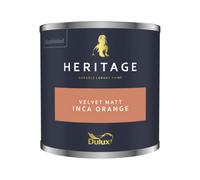 Dulux Heritage Velvet Matt Paint 125ml, Inca Orange, High Quality Matt Emulsion Paint
