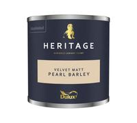 Dulux Heritage Velvet Matt Paint 125ml, Pearl Barley, High Quality Matt Emulsion Paint