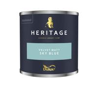 Heritage Paint Velvet Matt Emulsion, High Quality, Sky Blue, 125 ml