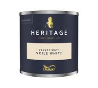 Dulux Heritage Velvet Matt Paint 125ml, Voile White, High Quality Matt Emulsion Paint
