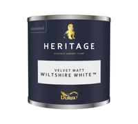 Dulux Heritage Velvet Matt Emulsion Paint Wiltshire White Tester 125ml