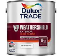 Dulux Trade Weathershield Exterior High Gloss White 2.5 Litres